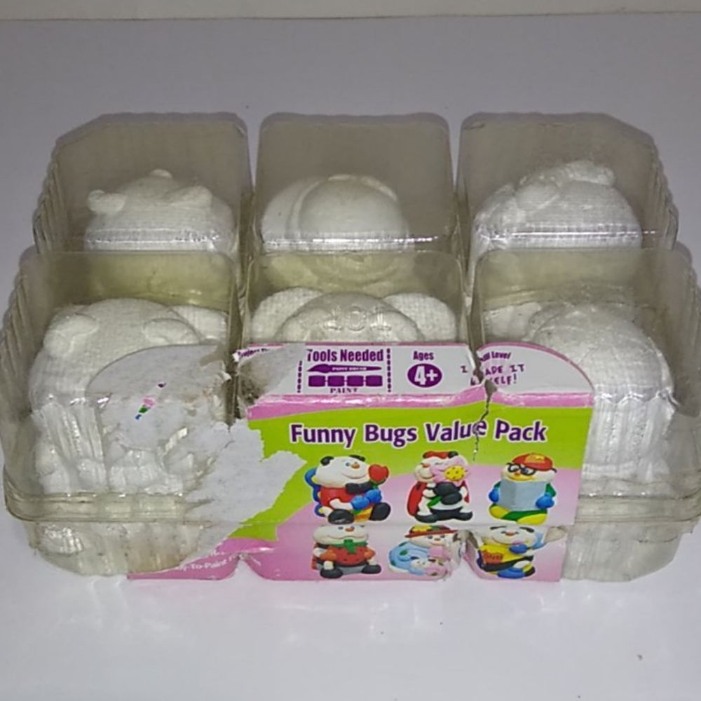 6 Funny Bugs Pack Figurine Painting Set